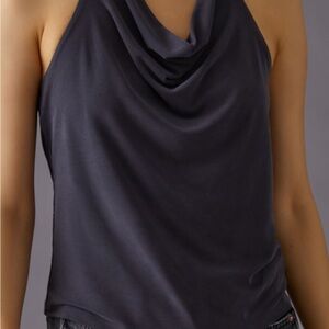 Anthropologie Charcoal Halter Camisole